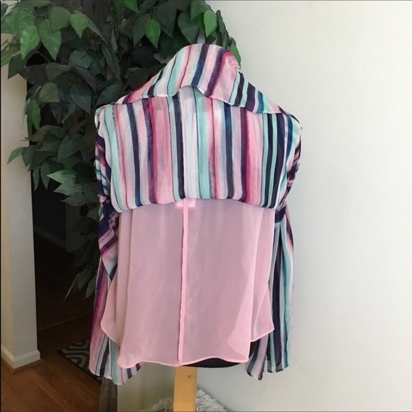 JENNIFER Lopez Medium shirred peasant too with chiffon construction - Picture 8 of 16